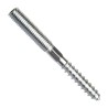 Kombinovaný šroub se dvěma závity (metrický/do dřeva), drážka torx, ocel, zinek bílý, m6x60 mm