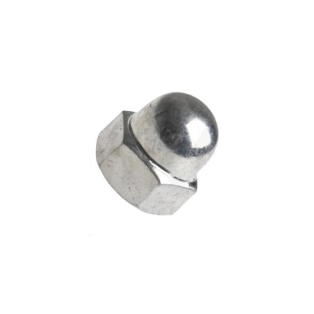 Din 1587 matice šestihranná klobouková (uzavřená), vysoká forma, s jemným závitem, ocel 6, zinek bílý, m14x1.5
