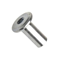 Matice nábytková spojovací s plochou hlavou 15 mm, inbus (sw4), ocel, zinek bílý, m6x12