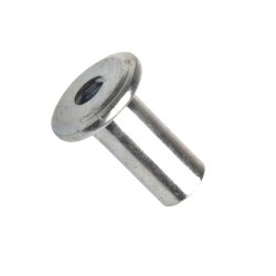 Matice nábytková spojovací s plochou hlavou 17 mm, inbus (sw4), ocel, zinek bílý, m6x17