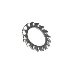 Din 6798a podložka vějířová, forma a - s vnějším ozubením, ocel, zinek bílý, m5 (5.3x10x0.6)