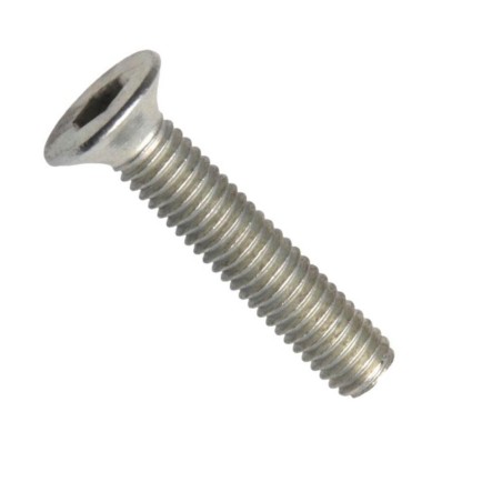 Šroub nábytkový, zápustná hlava, drážka inbus, ocel 4.6, zinek bílý, m6x20 mm