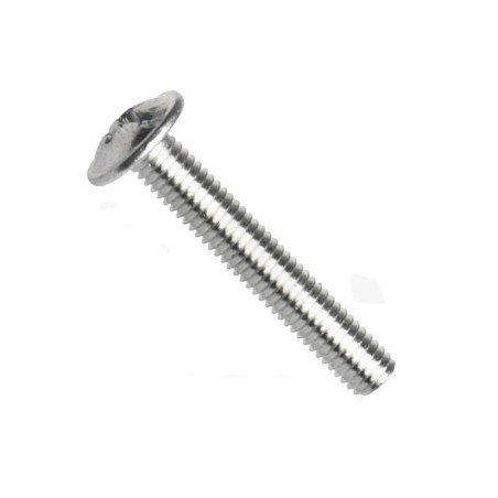Din 967, šroub s okrasnou hlavou, drážka kombi (pozidrive+rovná drážka), ocel 4.6, zinek bílý, m3x6 mm