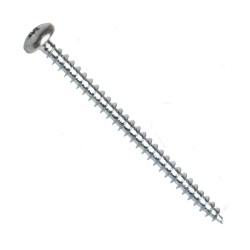 Univerzální vrut, půlkulatá hlava, celý závit, drážka pozidrive, nerez a2, 6.0x200 mm