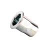 Matice nýtovací, plochá hlava, částečně šestihranná, hladká, otevřená, ocel, zinek bílý, m6 / 0.5-3.0 mm