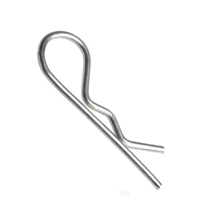 Din 11024 závlačka pružinová jednoduchá single, ocel, zinek bílý, 5.0x85 mm