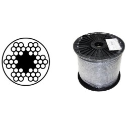 Lano ocel.(6x7+fc) pvc  6/8