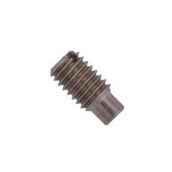 Din 417 (iso 7435), stavěcí šroub (červík) s rovnou drážkou a čípkem, ocel třídy 4.6 (4.8), bez povrchové úpravy, m10x16 mm
