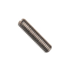 Din 551 (iso 4766), stavěcí šroub (červík) s rovnou drážkou a plochým koncem, ocel třídy 4.6 (4.8), zinek bílý, m6x14 mm