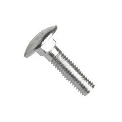 Din 603, šroub "vratový" s nízkou zaoblenou hlavou a se čtyřhranným osazením, ocel 4.6 (4.8), zinek bílý, m8x16 mm