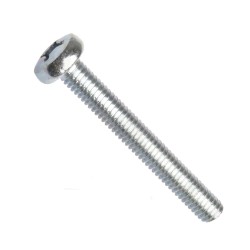 Din 7985a-h, šroub s půlkulatou hlavou, křížová drážka phillips, ocel 4.8, zinek bílý, m6x90 mm