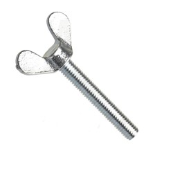 Din 316, šroub křídlatý se zaoblenými křídly, typ gt, ocel 4.6, zinek bílý, m10x16 mm