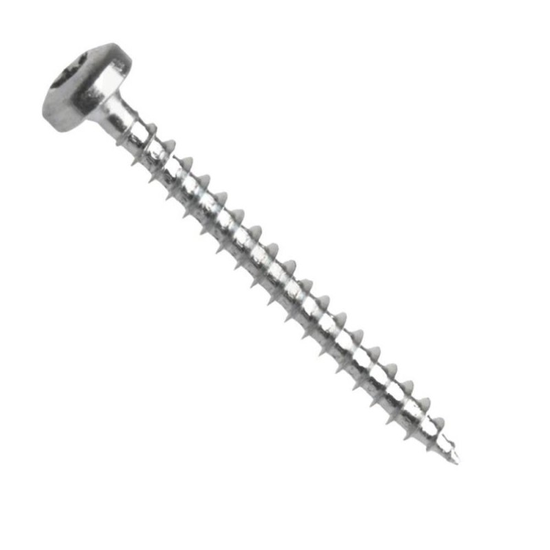 Univerzální vrut, půlkulatá hlava, celý závit, drážka torx, zinek bílý, 5.0x80 mm