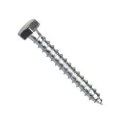 Din 571 vrut do dřeva se šestihrannou hlavou, ocel, zinek bílý, 12x45 mm