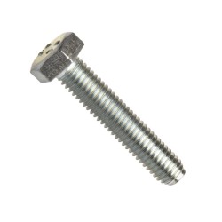 Din 961, šroub se šestihrannou hlavou, metrický jemný celý závit, ocel 8.8, zinek bílý, m8x1.0x30 mm