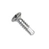 Šroub okenní pro montáž výztuhy, čočkovitá hlava, drážka phillips, strojní montáž, ocel, zinek bílý, 3.9x19 mm