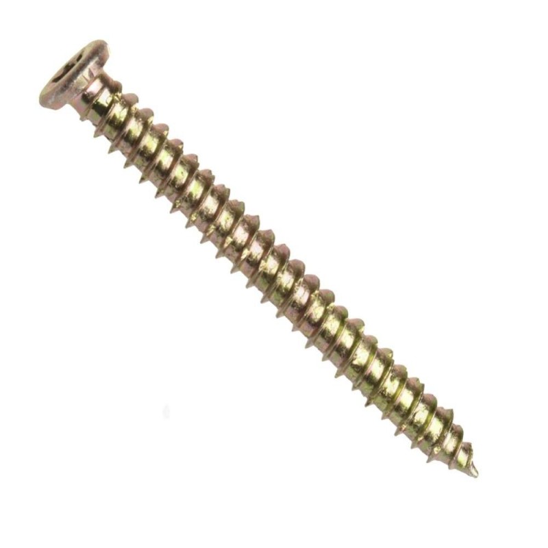 Kotevní šroub okenní "turbo", plochá hlava 11 mm, drážka torx 30, ocel, zinek bílý, 7.5x52 mm